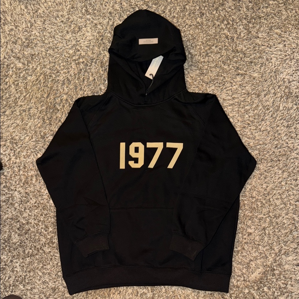 Black 1977 Essentials Hoodie